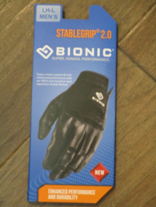 Golf Gloves Left Hand Large Black Leather Golf Glove for Men