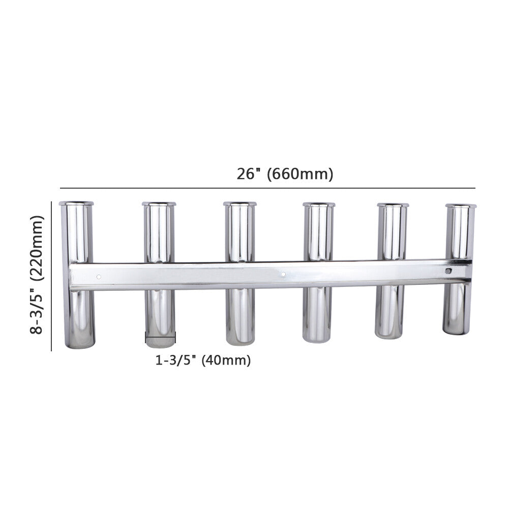 Multi-Tube Stainless Steel Fishing Rod Holder for Boat Truck RV Side Mount
