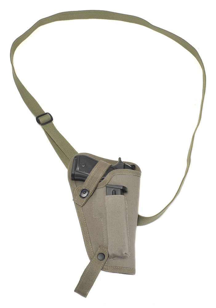 Canvas Shoulder Holster with Magazine Pouch Fits Beretta 92FS - WW2 Replica