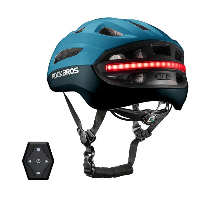 Adult Bike Helmet with USB Rechargeable LED Front & Rear Lights - Lightweight & Breathable Safety Gear
