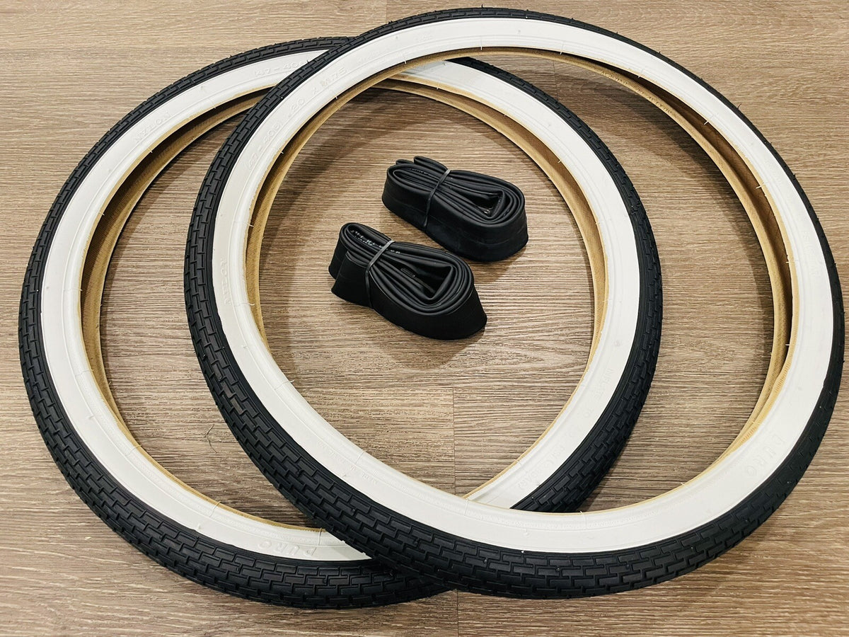 20 Inch Bicycle Tires and Tubes Set for Cruiser, BMX, and Mountain Bikes