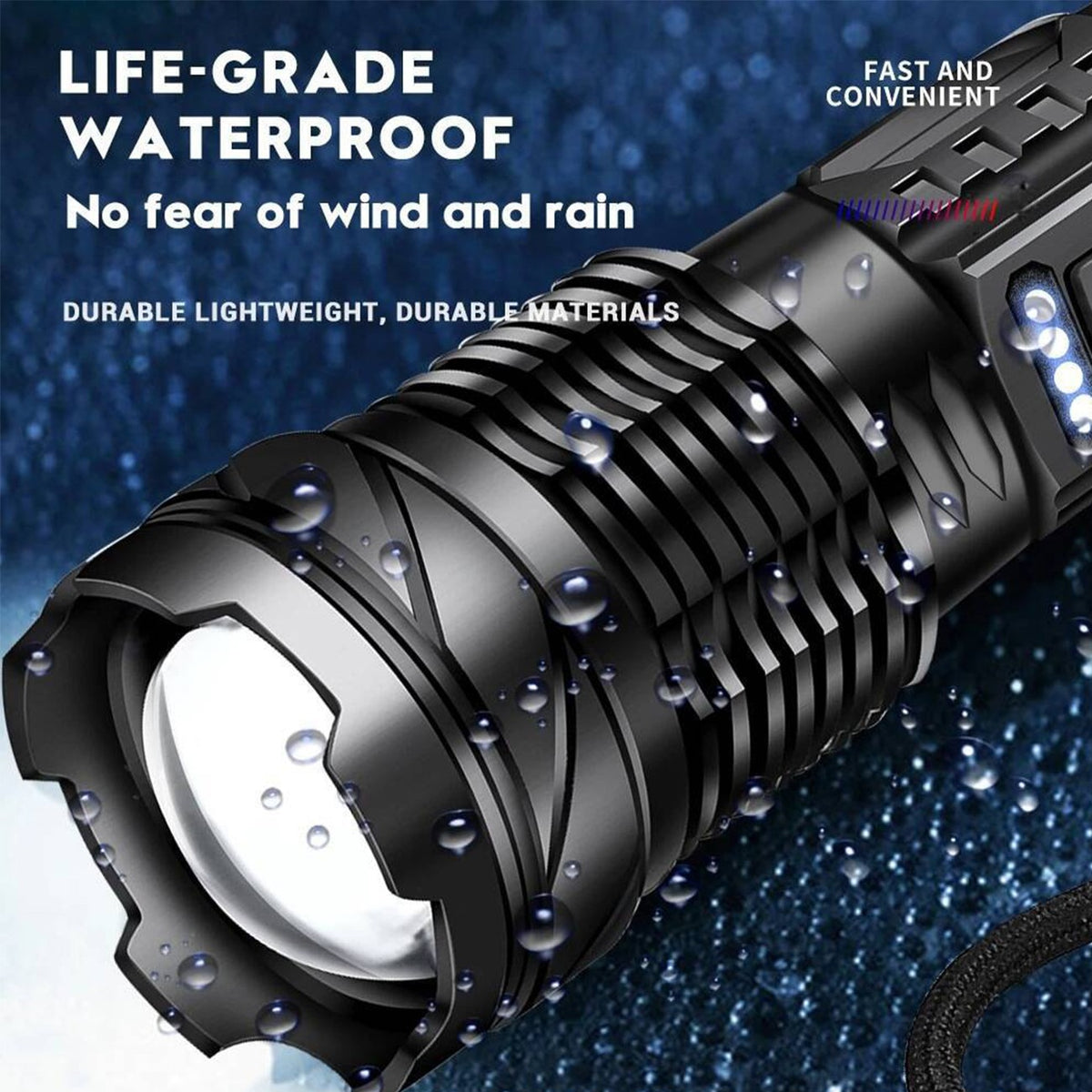 95000000LM High Power Rechargeable Tactical LED Flashlight Zoomable & Waterproof