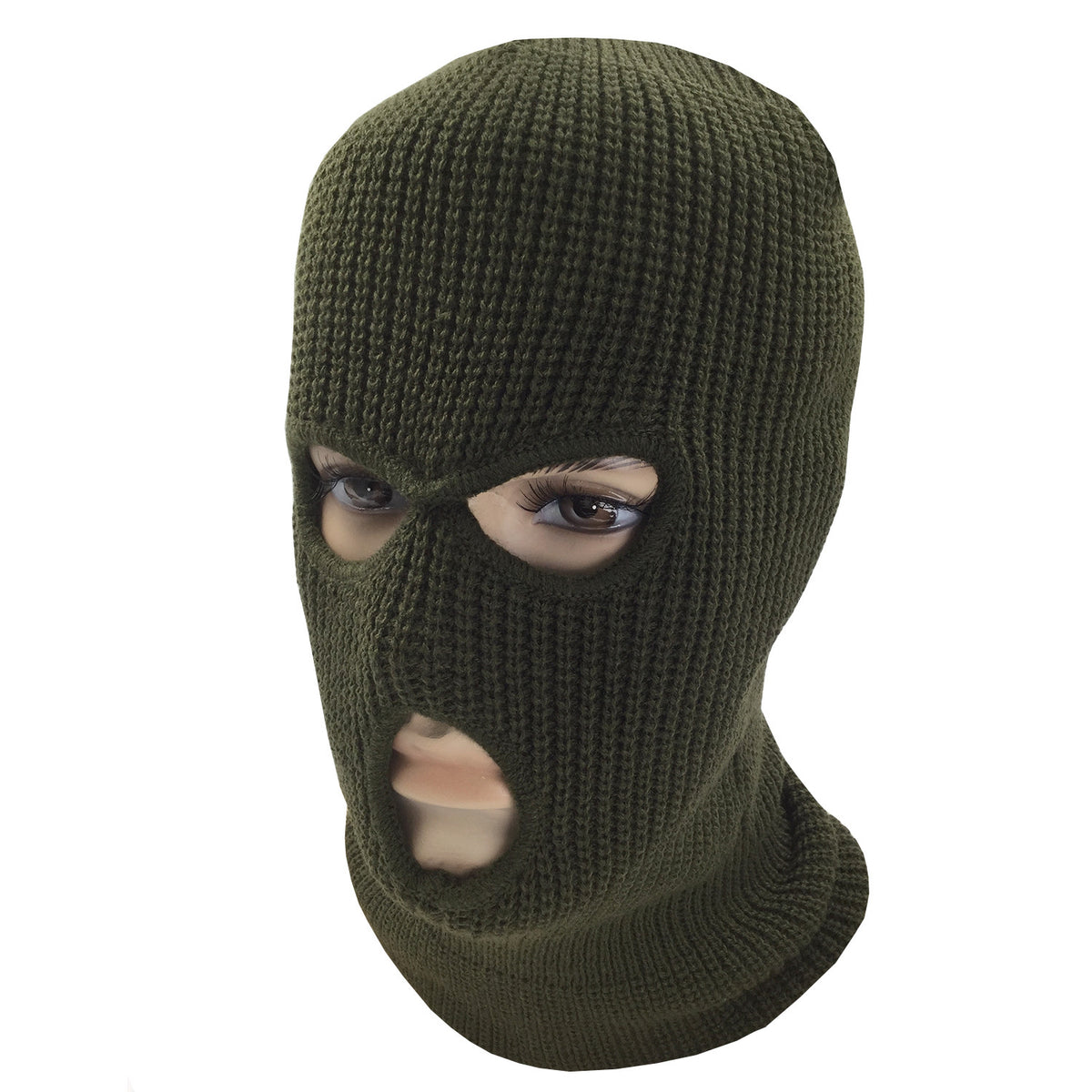 Full Face Ski Mask Winter Balaclava Hat Tactical 3 Hole Knitted Mask