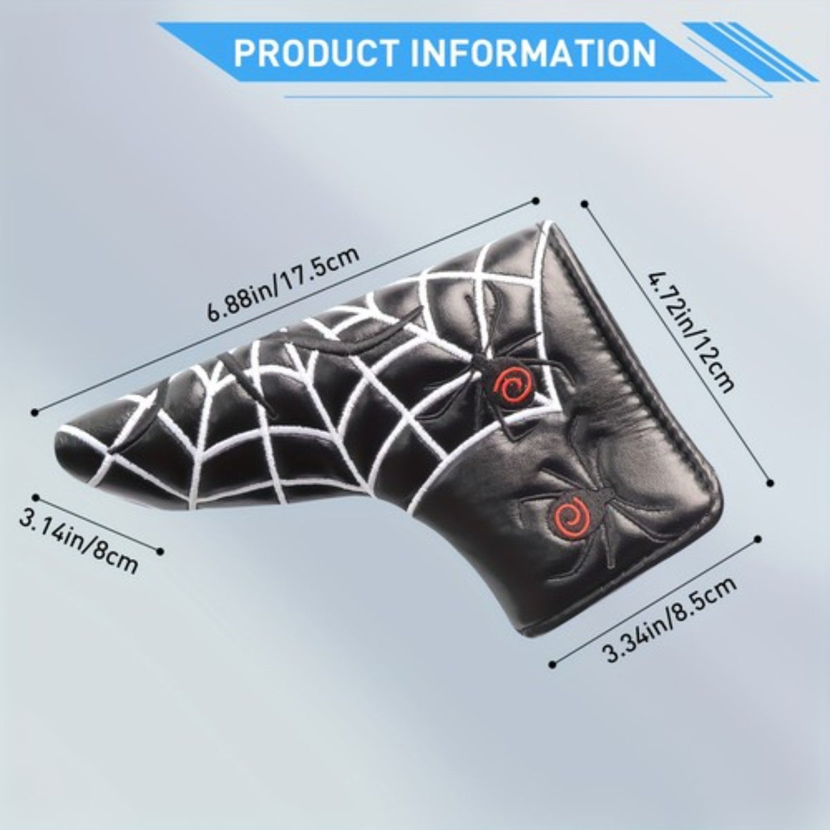 Spider Golf Putter Headcover PU Design Universal Fit for Blade Putters