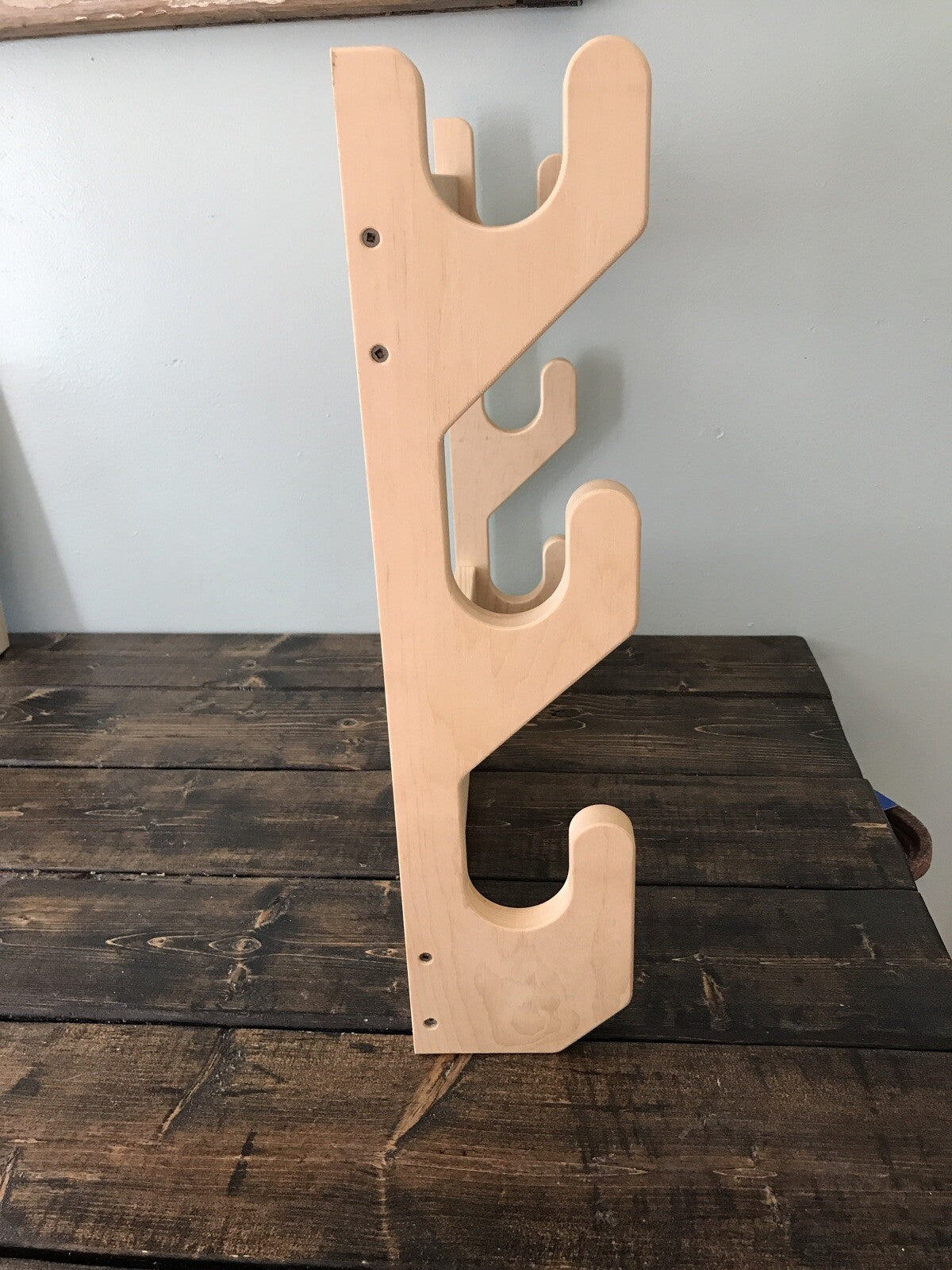 Unfinished Amish-Made Solid Pine Gun Rack Wall Mount - Fits Rifles & Shotguns