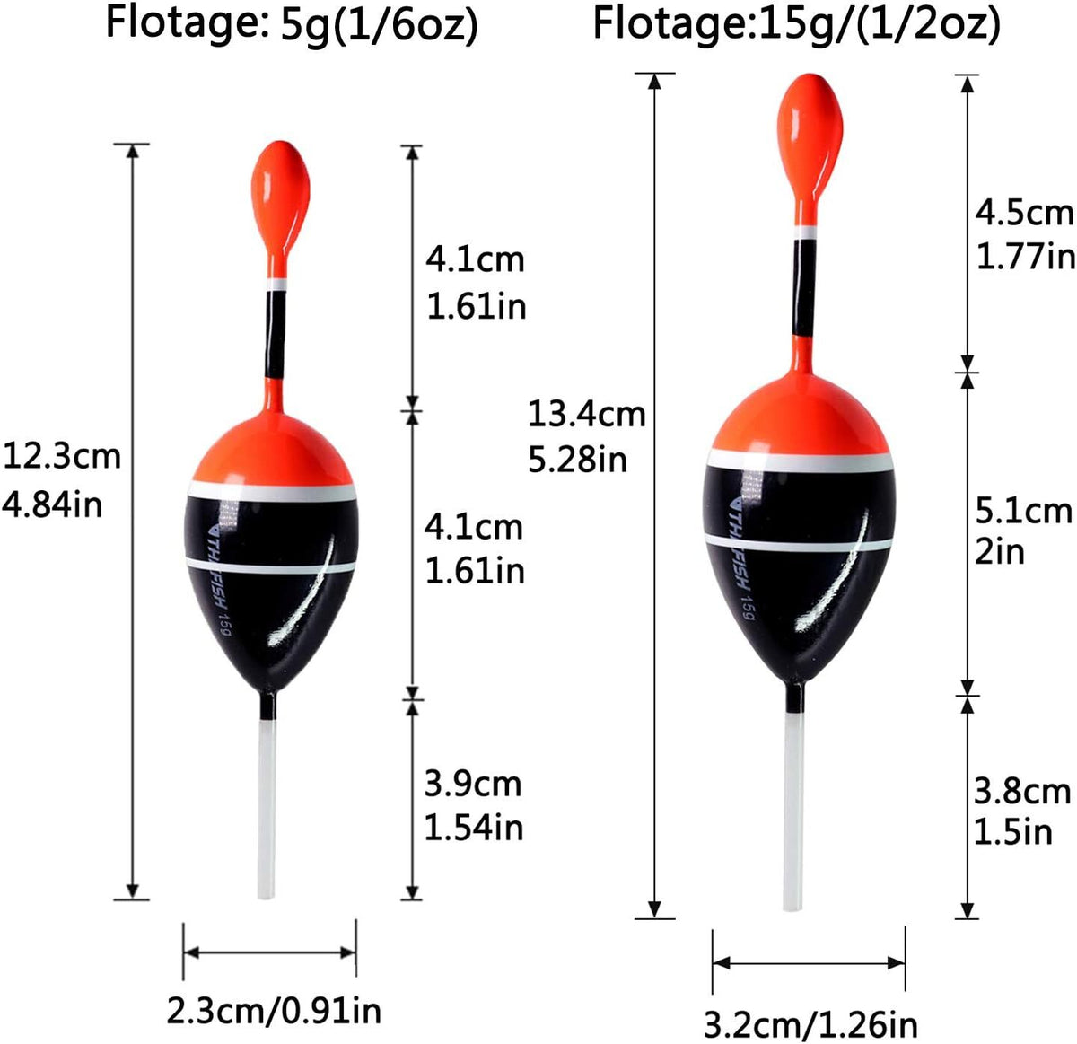 Balsa Slip Bobber Floats for Crappie Panfish Trout Bass Fishing Line Depth Slider