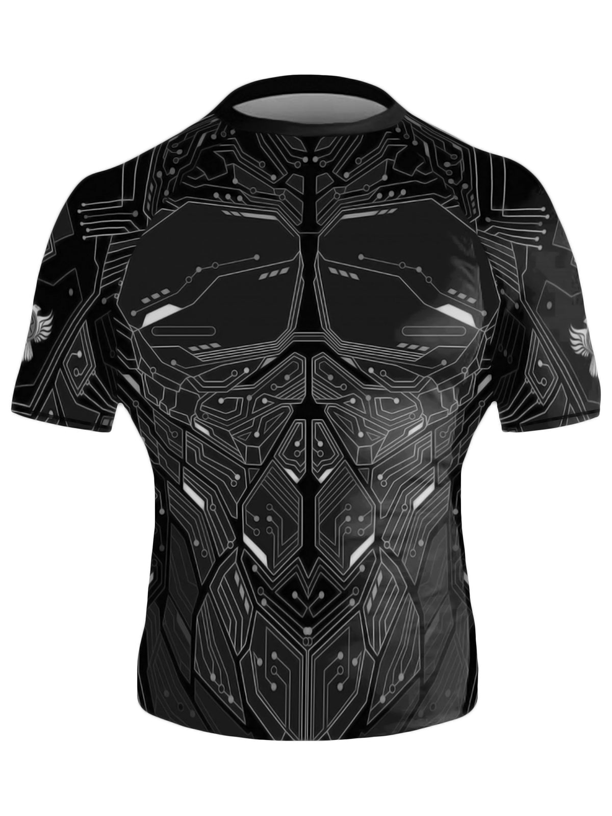 Men's Cybernetic Rash Guard for MMA BJJ Short Sleeve Sport Protection