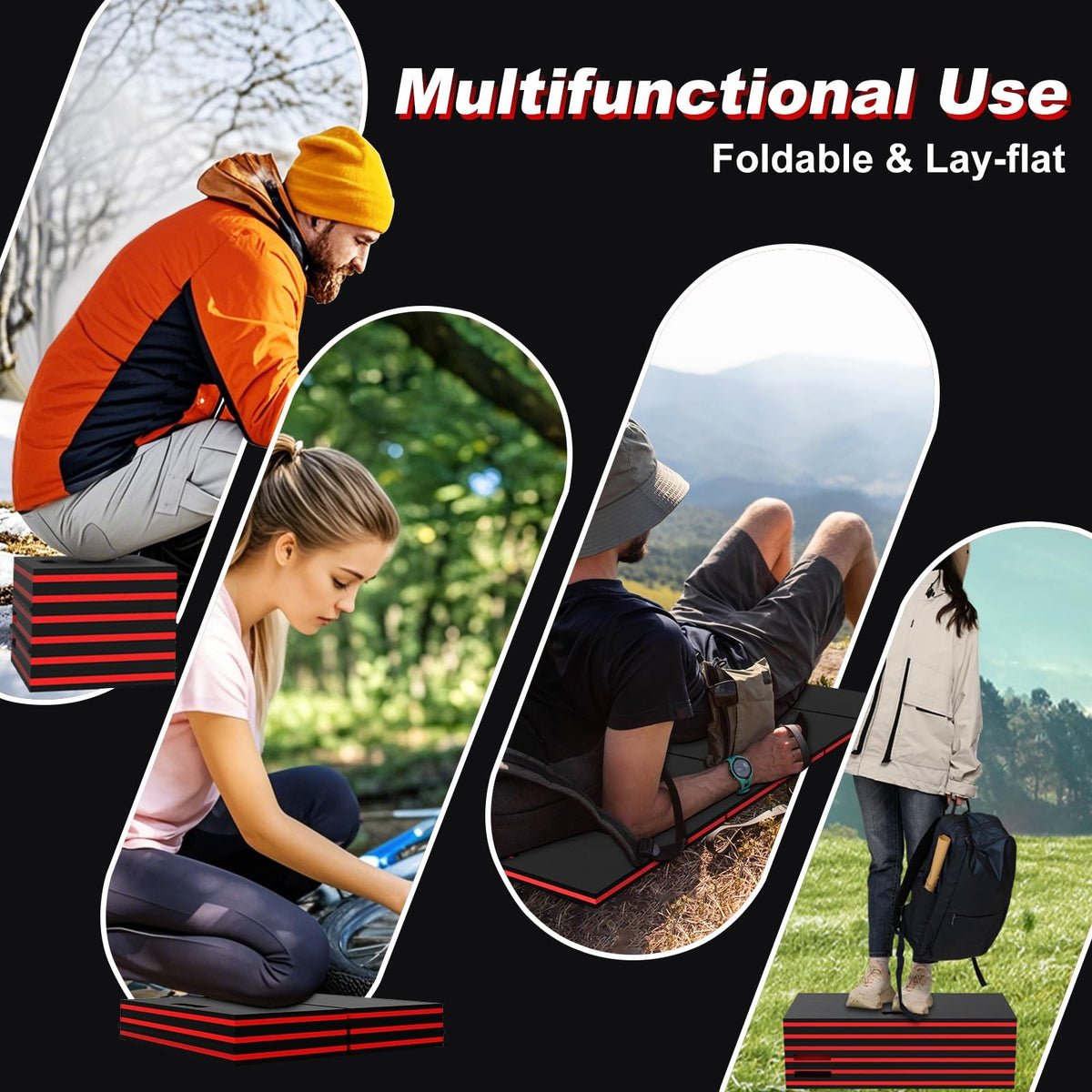 22.8 Inch Wide Foldable Magnetic Mechanic Work Mat with Tool Compartments