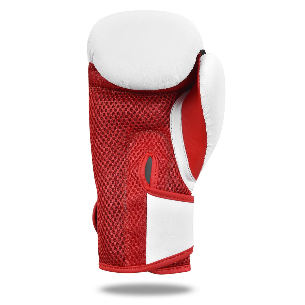Kids Boxing Gloves and Headgear Set for Training - White Red Faux Leather