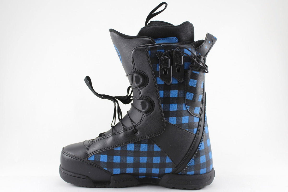 Women's Snowboard Boots Cyan Plaid Size 7 - Ozone Speed Lace, New