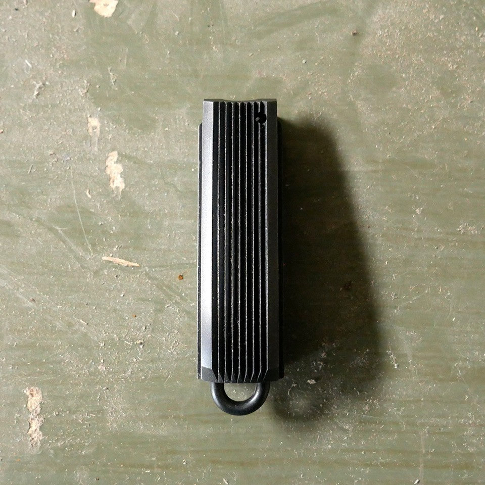 Arched Serrated Mainspring Housing for 1911 Pistols - Blue Steel, Retro Style