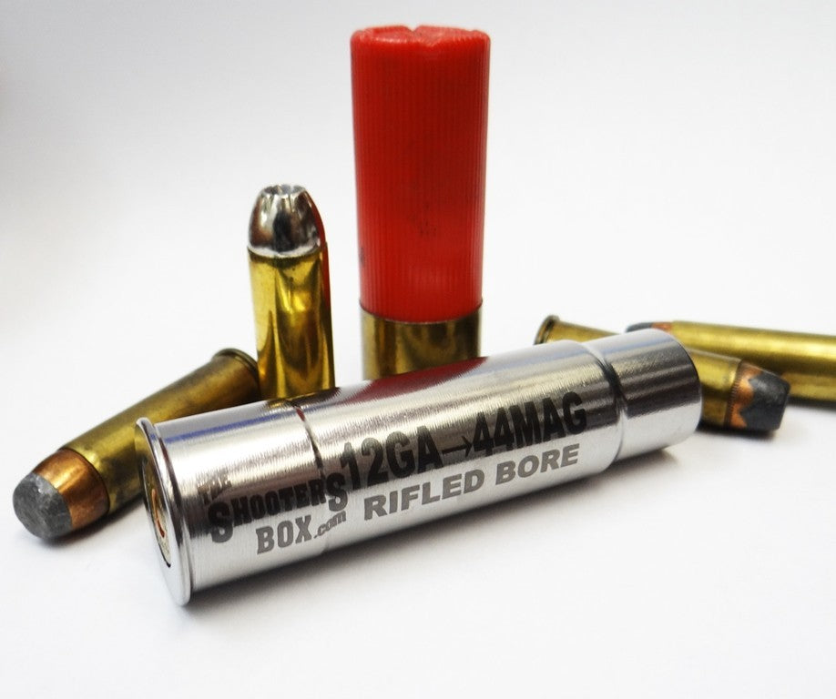 12GA to 44 Magnum Rifled Shotgun Adapter - Chamber Reducer - Made in USA