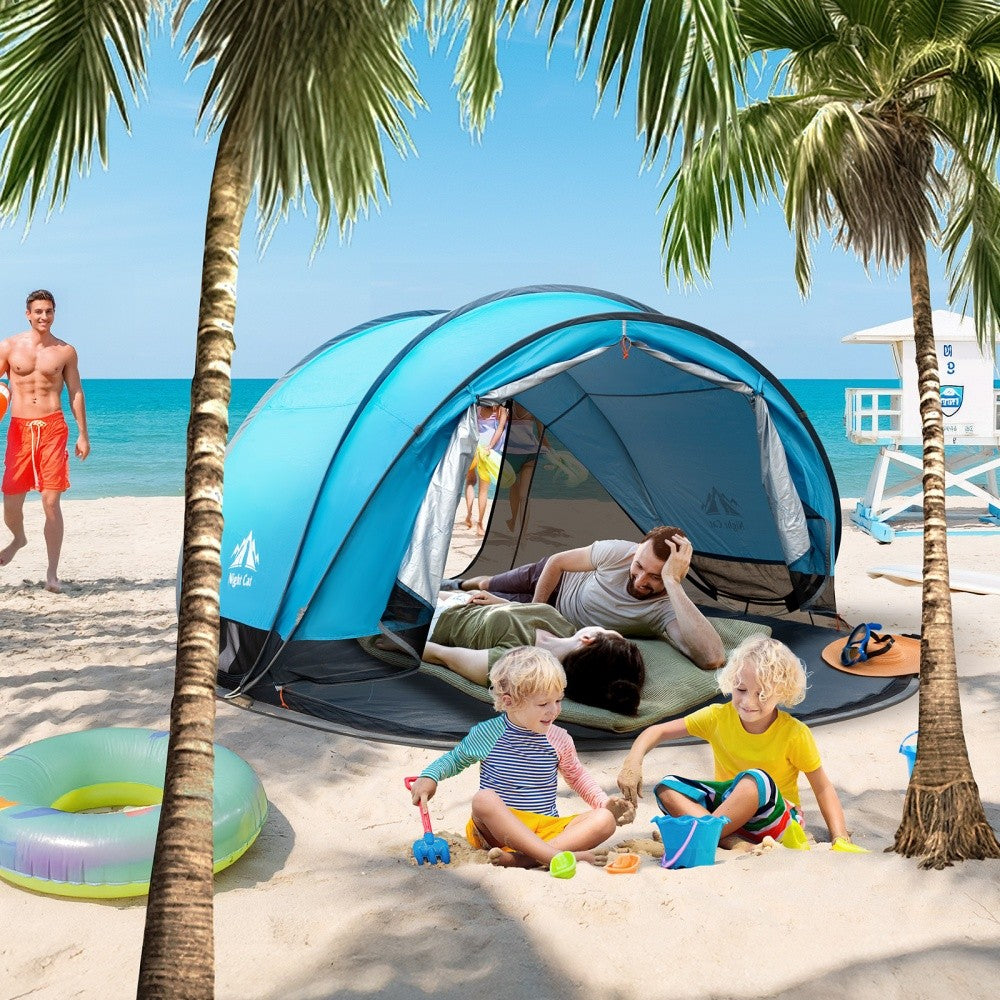 Portable Pop-Up Beach Tent Sun Shelter UPF 50+ for Family, 2-4 People