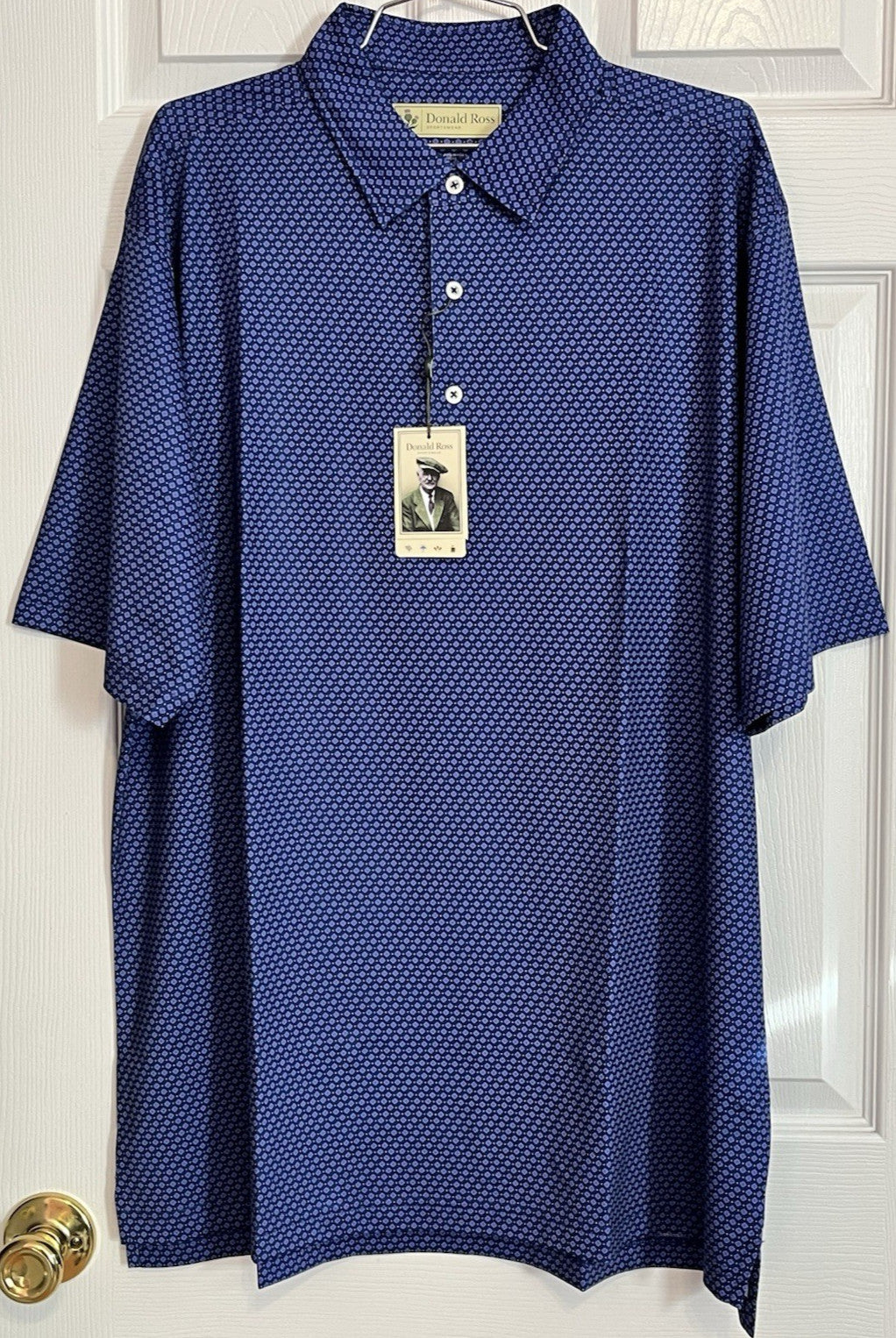 Men's Classic Style Golf Polo Shirt - Navy, Cucumber, Lilac, Medium