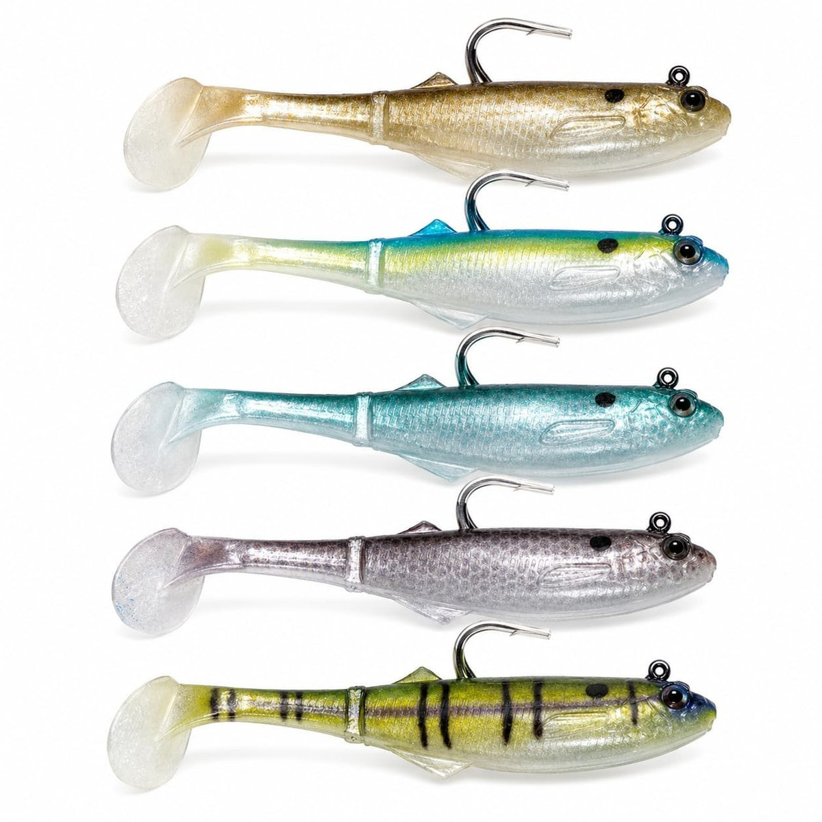 Pre-Rigged 3.5-Inch Paddle Tail Swimbait for Bass Fishing - Effective Lure