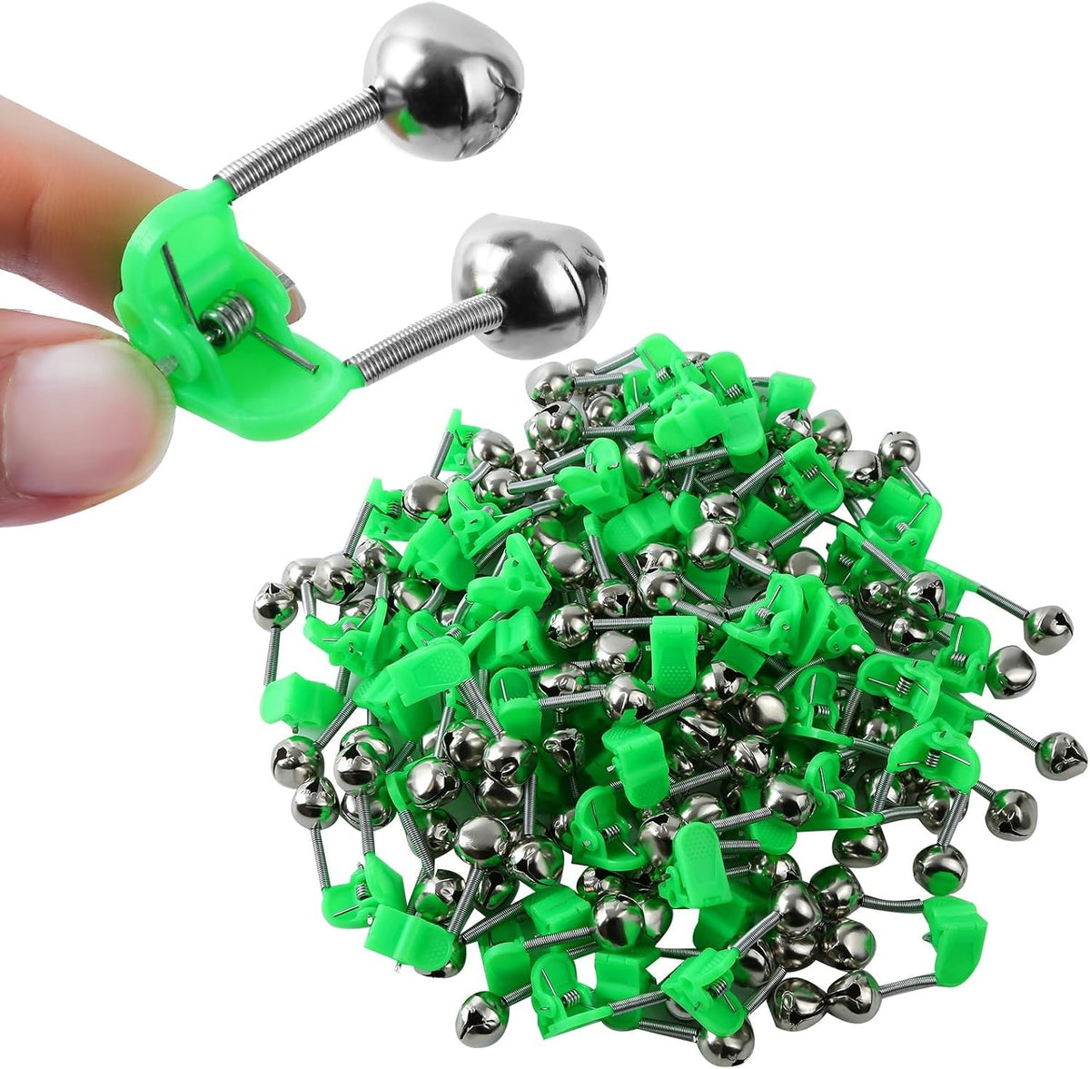 50PCS Plastic Fishing Bell Alarm Set for Rods - Loud Bite Indicators