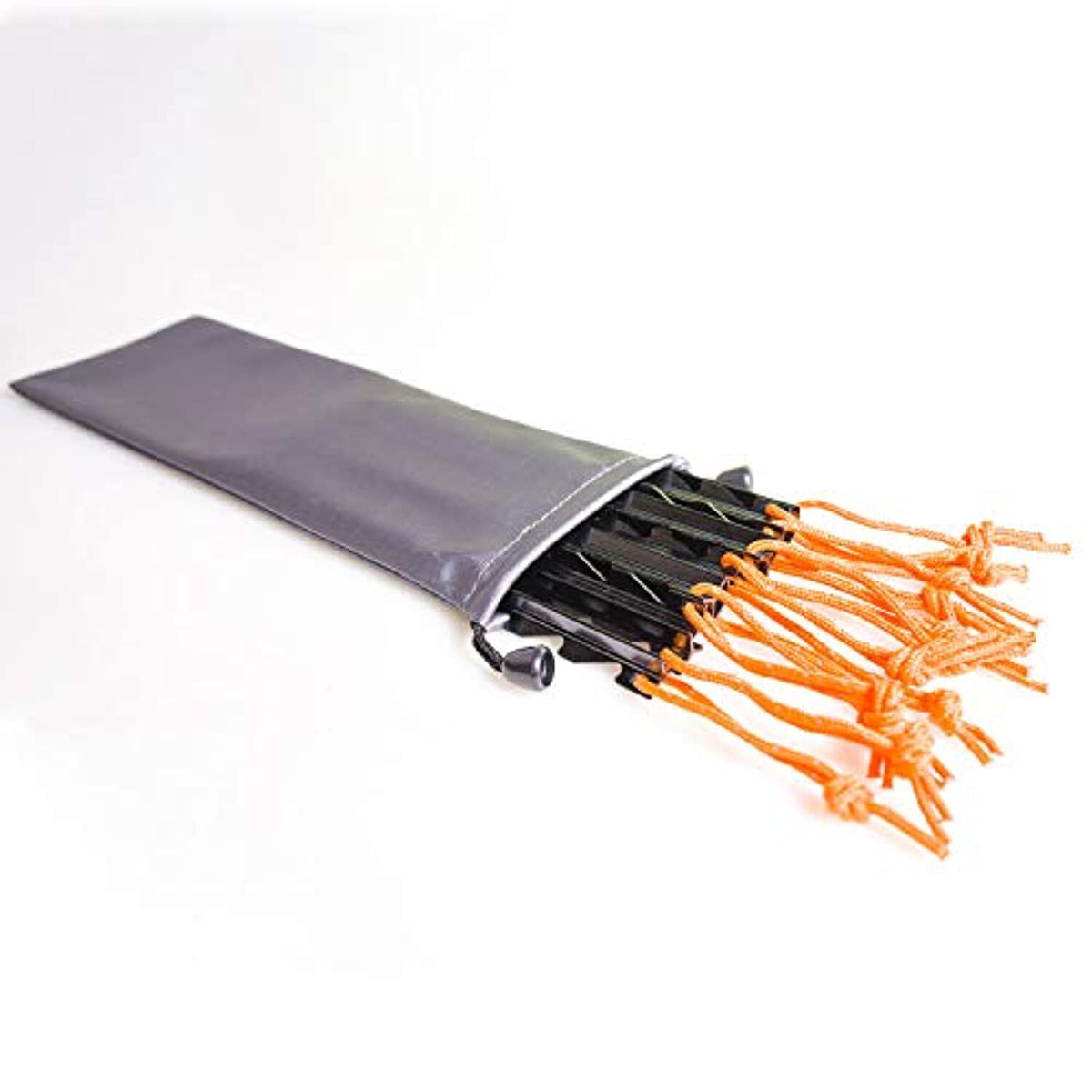 Heavy Duty Aluminum Tent Stakes Pegs with Reflective Ropes - 12 Pack