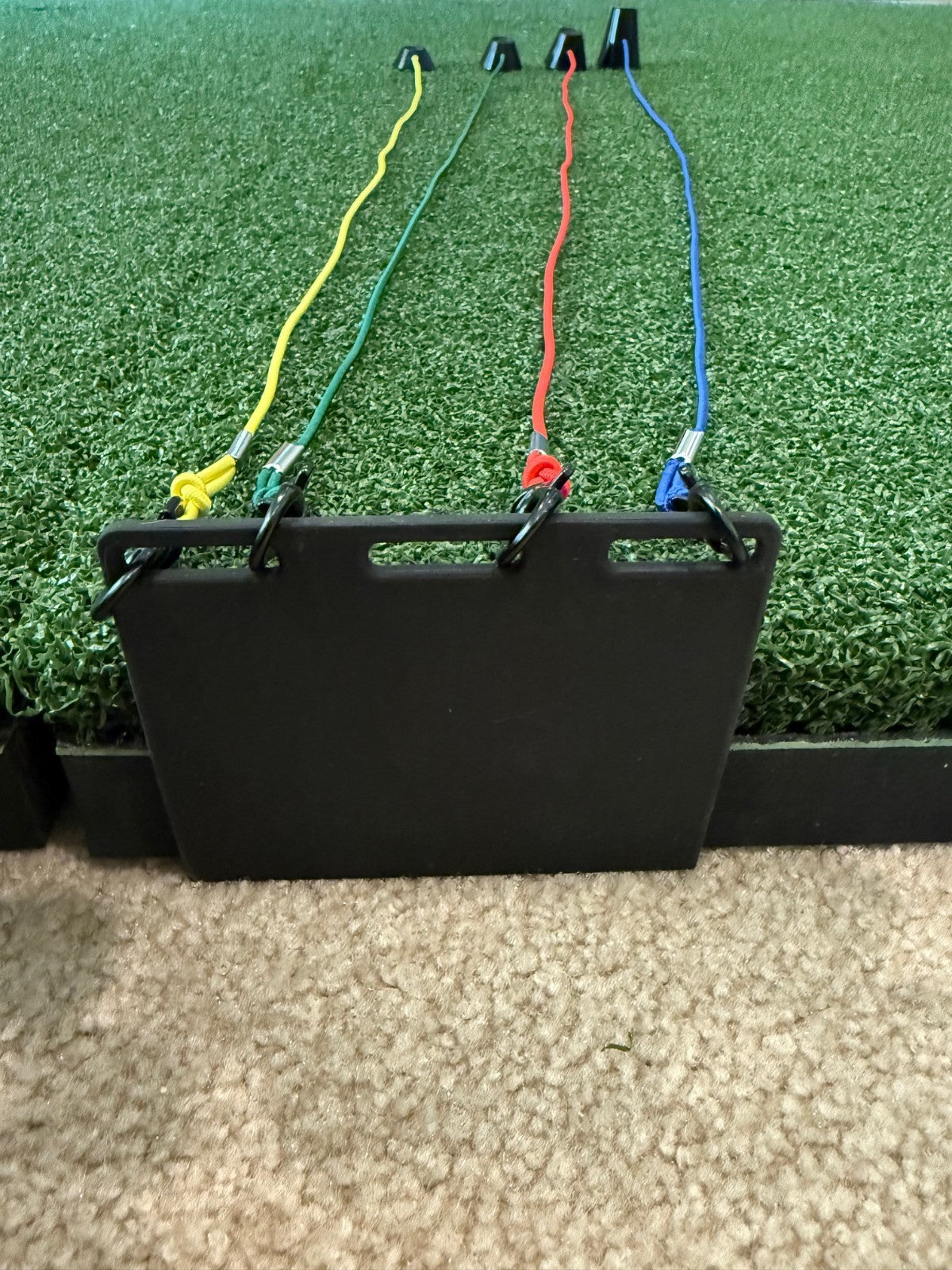 3FT Golf Simulator Tees - Durable Silicone with Swivel & Bungee Cord