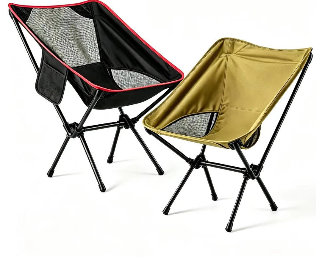 Ultralight Foldable Camping & Beach Chairs with High Back - 1 or 2 Pack