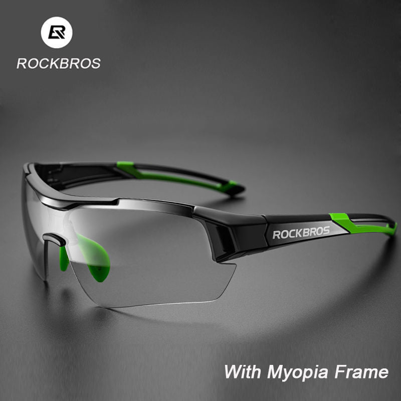 Photochromic Cycling Sunglasses with Polarized UV 400 Protection - Lightweight Full Frame Eyewear