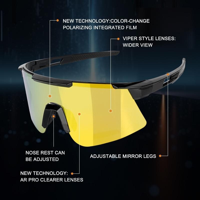 Unisex Polarized Sports Sunglasses for Cycling Running Golf UV Protection