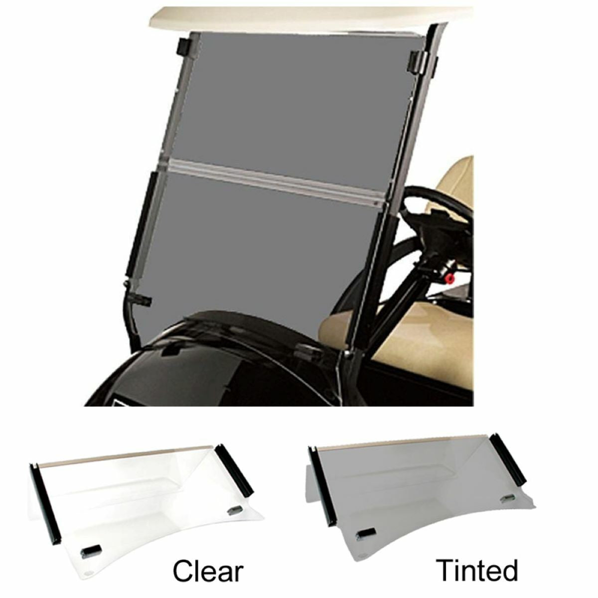 Fold Down Clear Windshield for Club Car Precedent Golf Cart 2004-2021