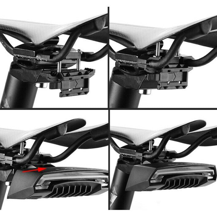 Bike Tail Light with Remote Control Waterproof Safety Signal