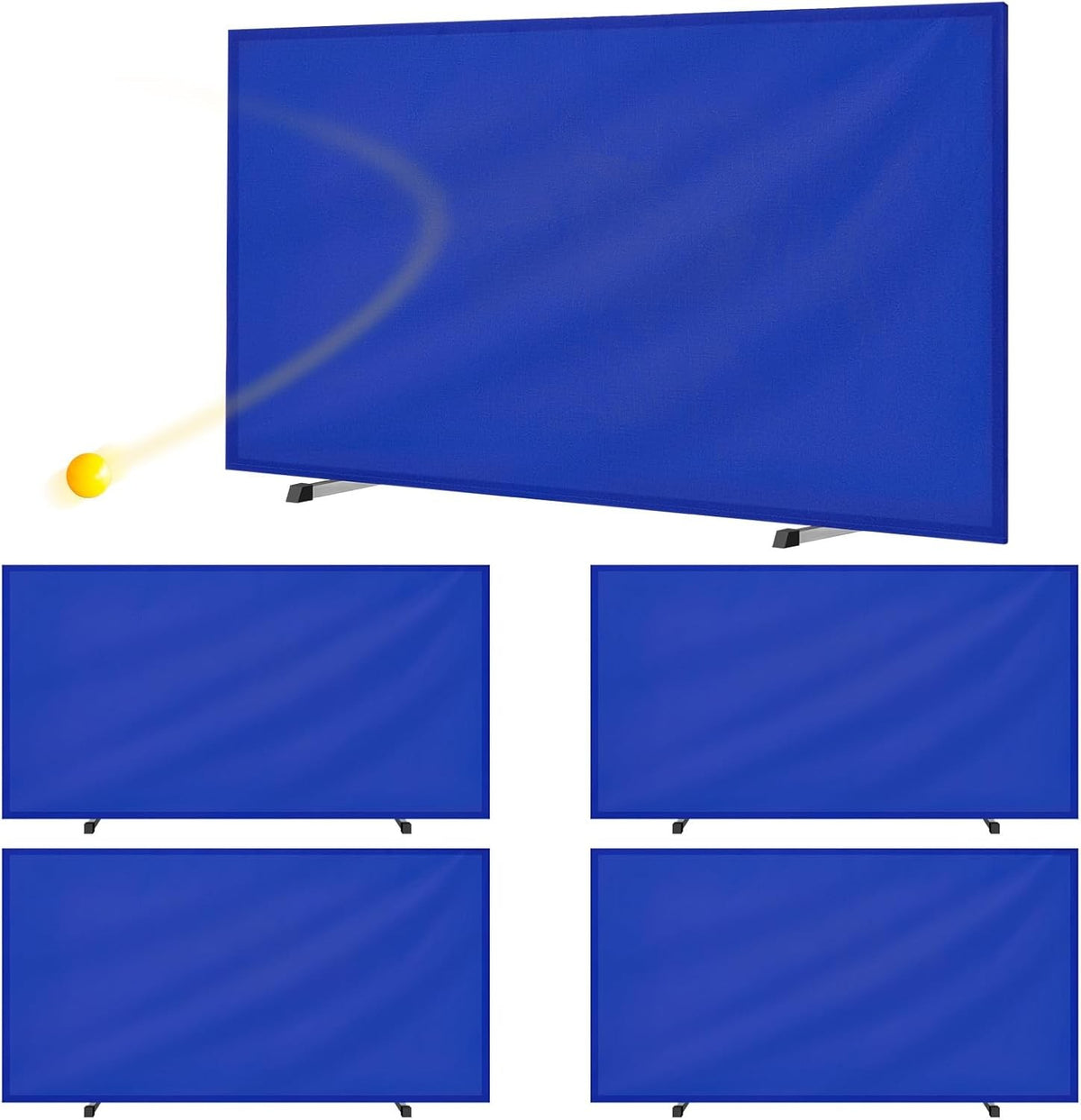 Table Tennis Barriers 5-Pack 55 x 29.5 in with 420D Oxford Cloth Blue