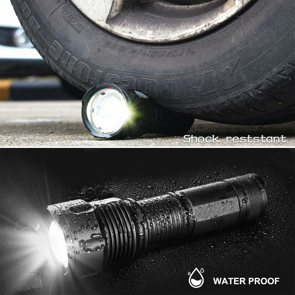 High Power Adjustable Focus LED Flashlight Torch 26650 3 Modes Waterproof