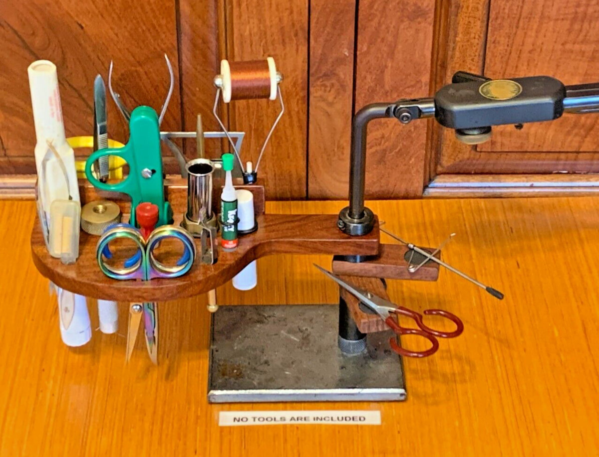 Fly Tying Vice Tool Kit with Thread & Bead Organizer - Organizer & Quick Draw Set
