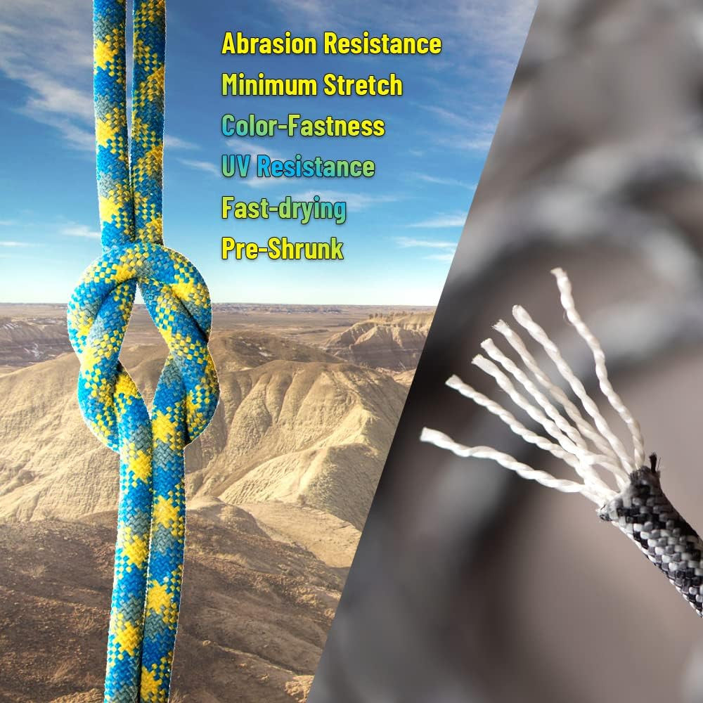 550 Paracord Rope 100ft Nylon Survival Cord Black for Camping & Outdoor Use