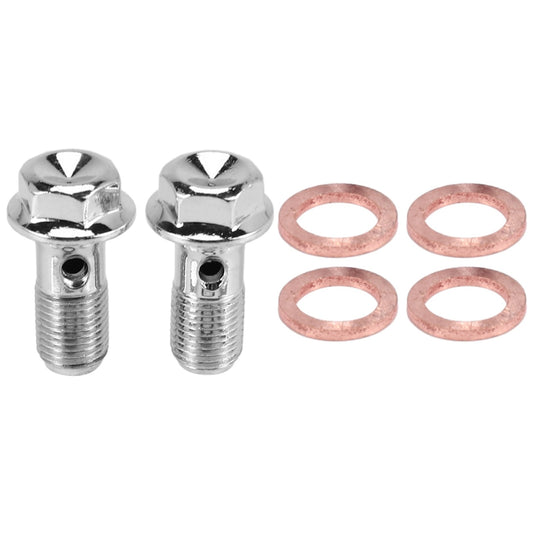 Motorcycle Carbon Steel Brake Banjo Bolt M10 x 1.0mm Set for Brake Calipers