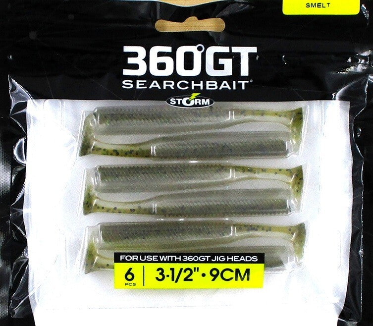 (4) Packs Storm 360 GT Searchbait Bodies 3 1/2" Smelt (6 Per Pack)