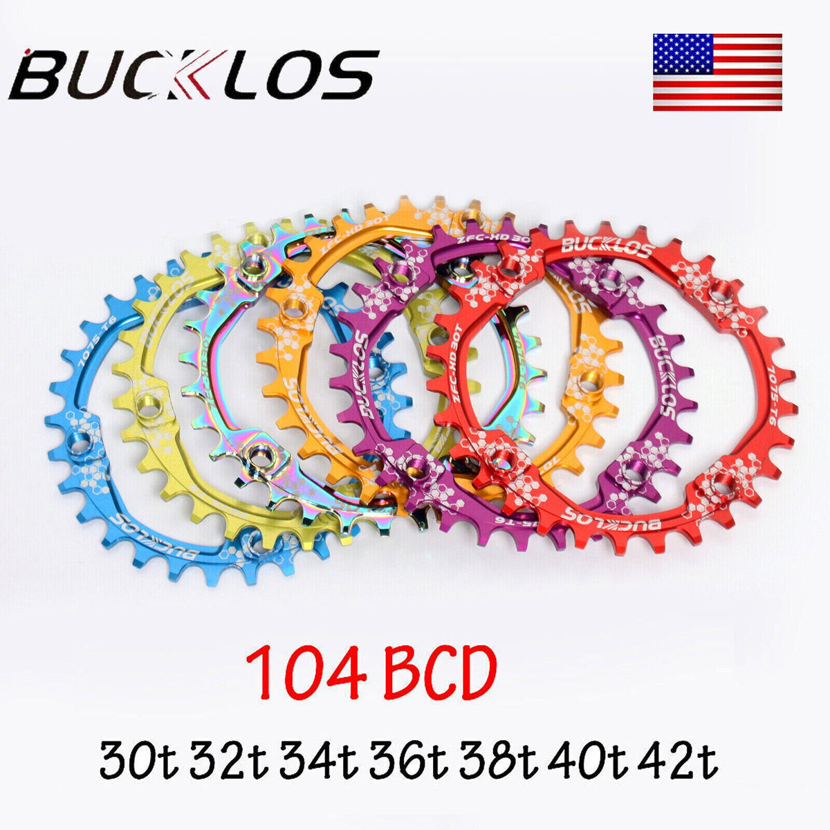 Mountain Bike Crankset 104mm BCD Narrow Wide Chainring 170mm Arm
