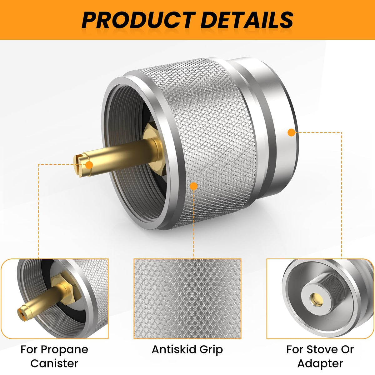 Propane to Butane Gas Adapter for Camping Stoves - EN417 Valve Converter