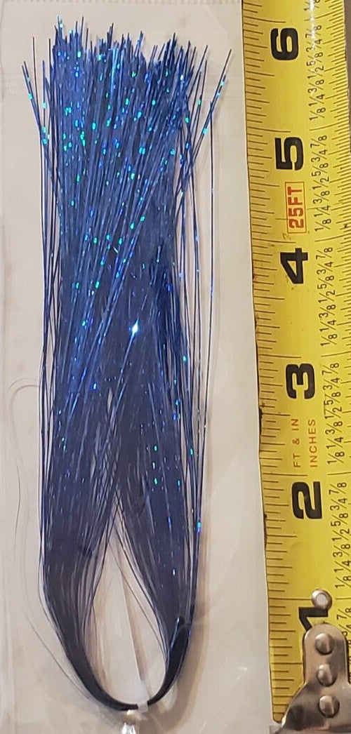 Fly Tying Flashabou - Disco Blue Holographic Tinsel for Flies & Lures