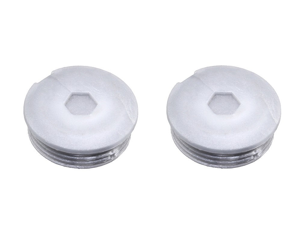 Bike Crank Dust Caps Silver Pair - Bicycle Crank End Caps