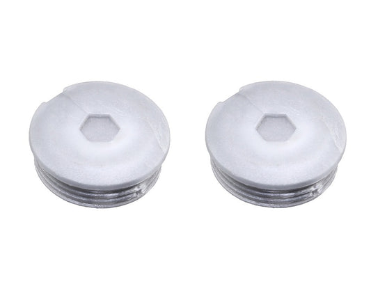 Bike Crank Dust Caps Silver Pair - Bicycle Crank End Caps