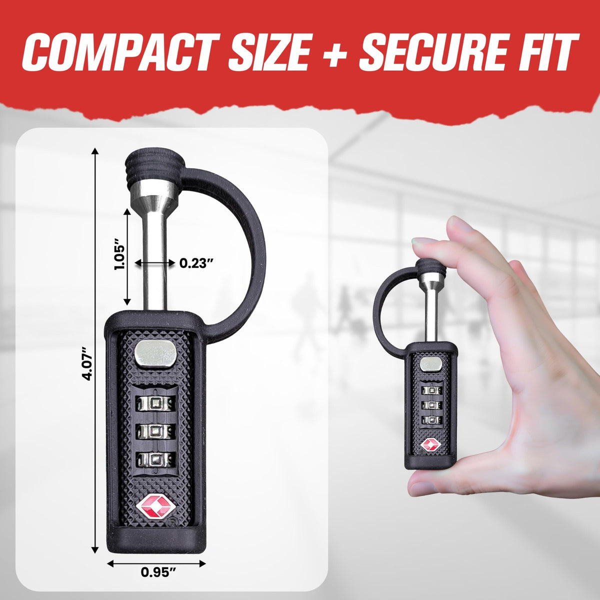 TSA Approved Handgun Case Lock - Durable Cut-Resistant Firearm Lock