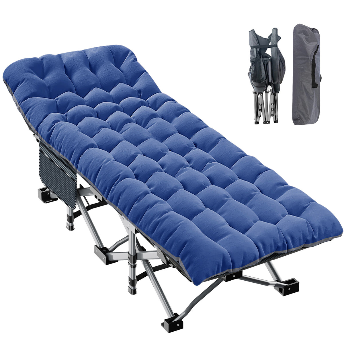 Heavy Duty Folding Camping Cot for Adults Supports 900 lbs XL Large Bed