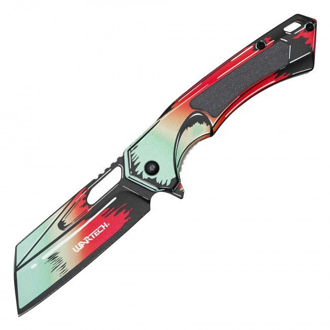 8-Inch Heatwave Cell Shade Cleaver Aluminum Pocket Knife with Clip