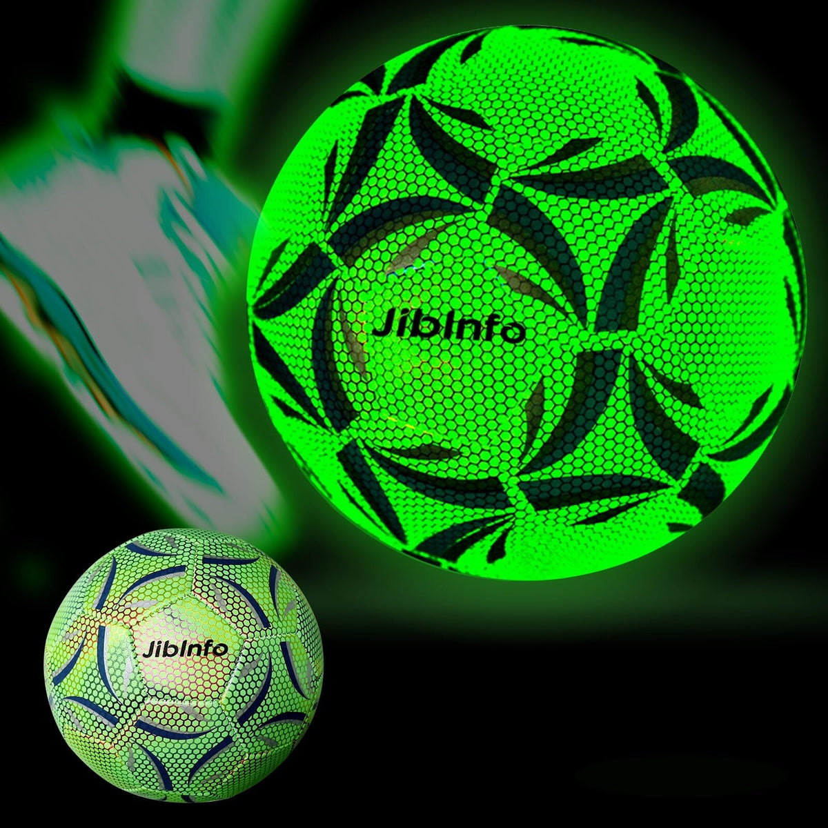 Glow in The Dark Size 4 Soccer Ball - Light Up Luminous Soccer Ball for Indoor & Outdoor Play