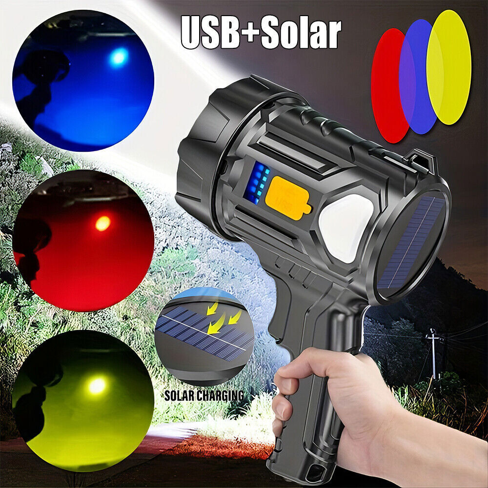 High-Power Handheld Rechargeable Flashlight 30 Million Lumens, Waterproof