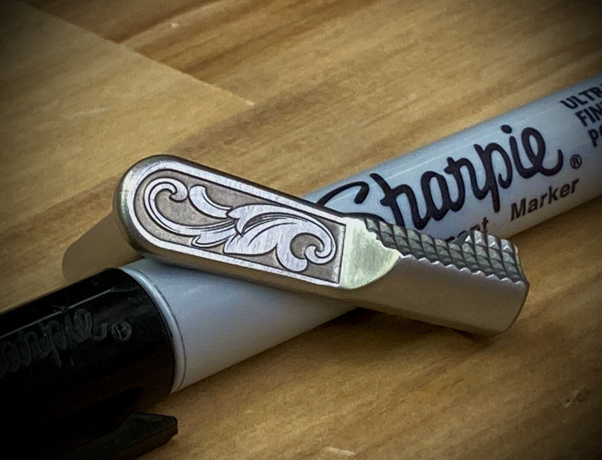 1911 Slide Stop Engraved Stainless Steel for 45ACP Handgun