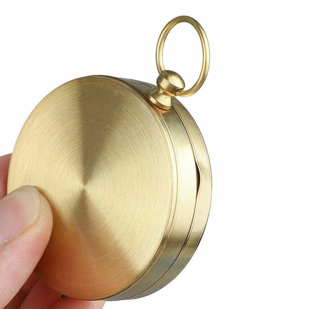 Outdoor Camping Luminous Navigational Compass - Brass Pocket Tool