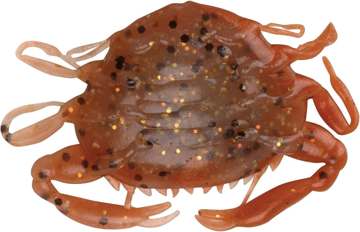 Saltwater Crab Bait - Amber Glow Soft Plastic Peeler Crab 2in Pack of 25