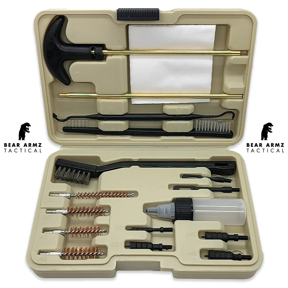 Handgun Cleaning Kit for Pistols Revolvers 9mm .22 .38 .357 .40 .45