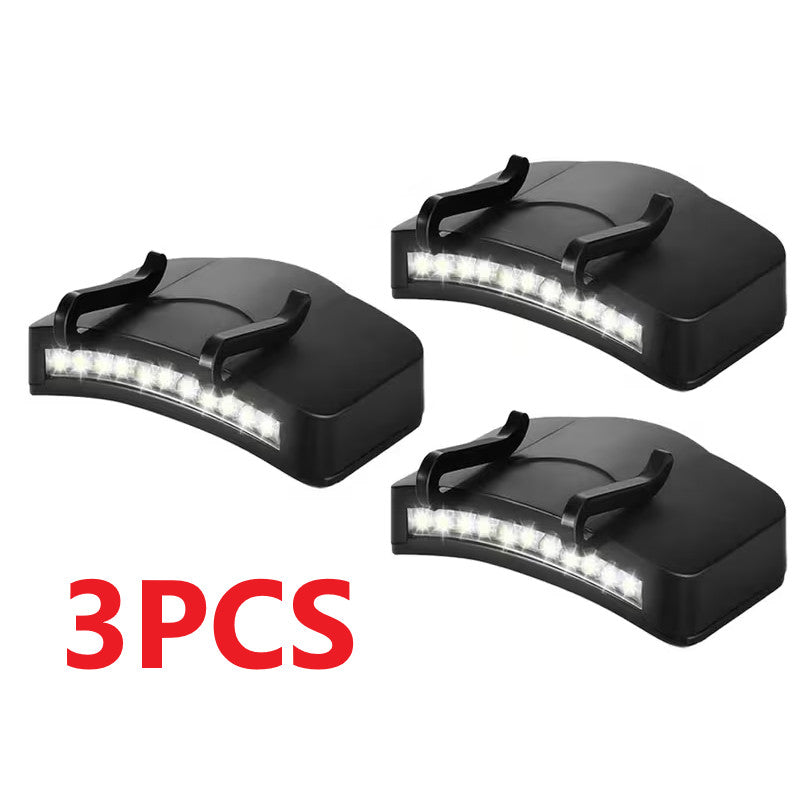 3 Pack LED Clip-On Cap Lights for Camping Fishing and Outdoor Activities