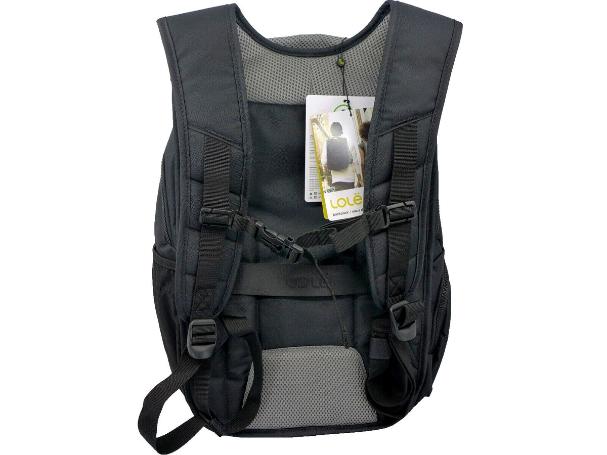 Quilted Laptop Backpack for 17-Inch Computers - Black