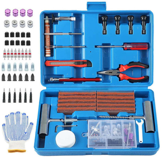 Automotive Tire Repair Kit 117 Pieces for Cars Motorcycles Trucks ATV